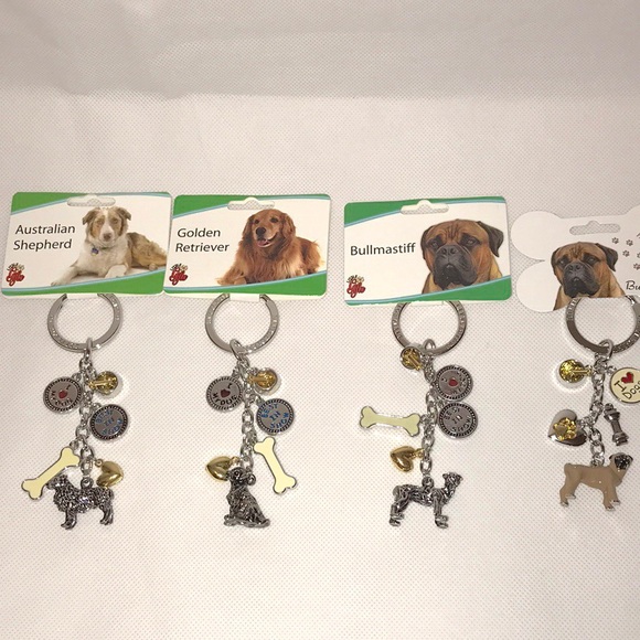 Dog charm keychain you pick design new - Picture 2 of 8